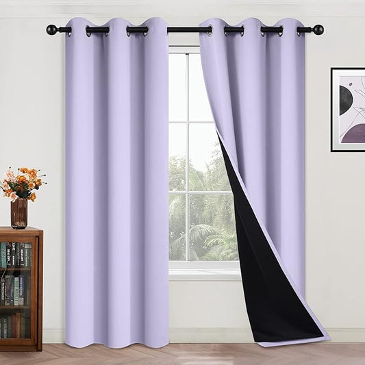 Yakamok 84 Inch Length 100% Blackout Curtains