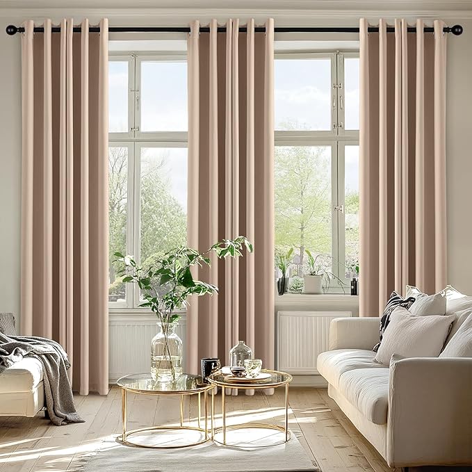 MIULEE Blackout Curtains for Bedroom Living Room 2 Panels, Thermal Insulated