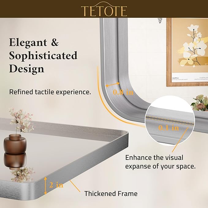 TETOTE 48 x 30 Inch Bathroom Vanity Mirror