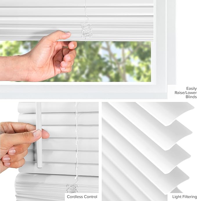 CHICOLOGY Mini Blinds for Indoor Windows – 31"W X 64"H, Kitchens & Apartments