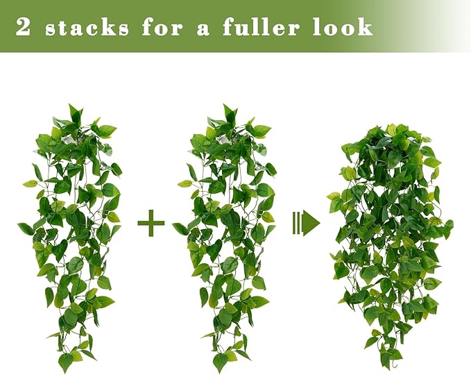 BLEUM CADE 1pcs Fake Hanging Plants Kit
