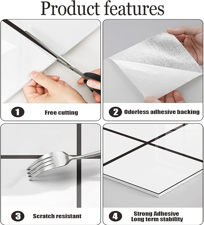 Chejiaye Peel and Stick Backsplash Tiles 10-Pack
