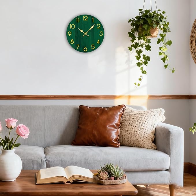 Wall Clock, Modern Wall Clocks Battery Operated, Silent Non Ticking Clock