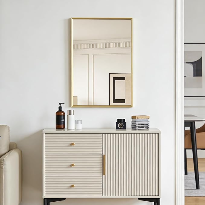 BOMINICA Brushed Gold Bathroom Mirror