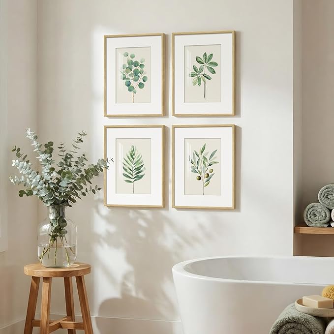 Framed Sage Green Botanical Wall Art
