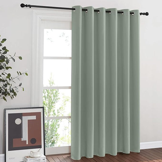 NICETOWN Sage Green Room Divider Curtains 84 inch Length, Grommet Thermal