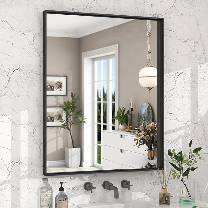 36"x 24" Black Bathroom Mirrors