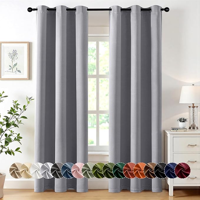 MIULEE Blackout Curtains for Bedroom Living Room 2 Panels, Thermal Insulated