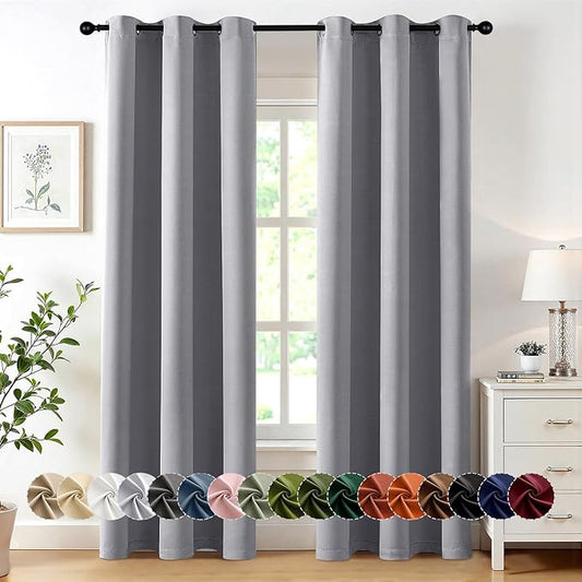 MIULEE Blackout Curtains for Bedroom Living Room 2 Panels, Thermal Insulated