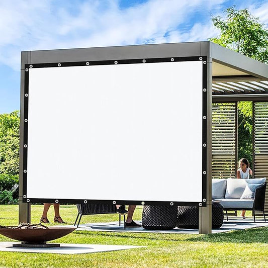 Artpuch Outdoor Pergola Shade Cover 12' X 12' Sun Shade Cloth with Grommets, 90% UV Protection Canopy Patio Privacy Screen (Customized Available) GN107, White