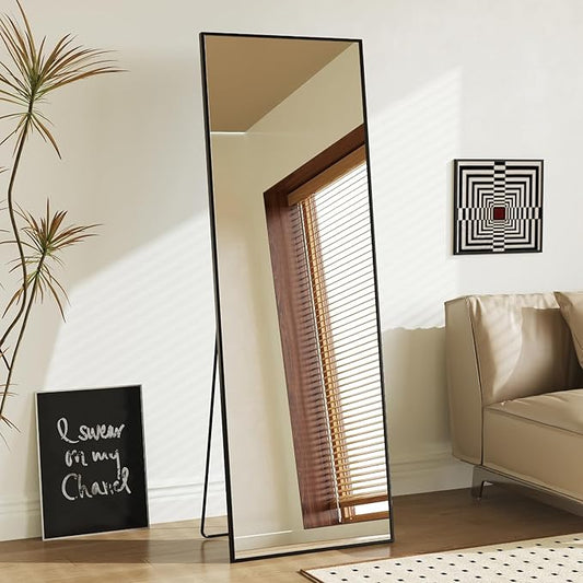 Sweetcrispy 58"x19" Full Length Mirror, Leaning or Standing Full Body Mirror