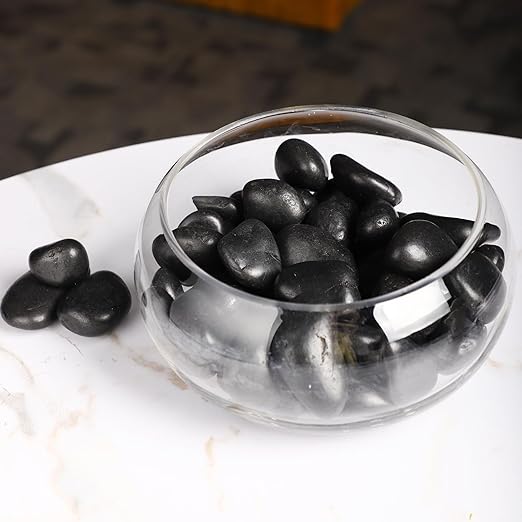 11LB Black River Rocks for Vases 3/8-3/4Inch River Stones Decorative Rocks for Plants Indoor Pebbles for Crafts Decorative Stones Gravels Rocks for Plants Outdoor