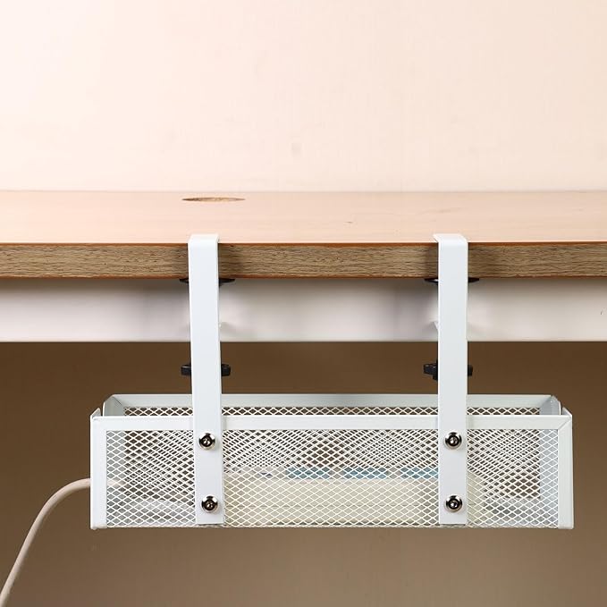 Under Desk Cable Management,Carbon Steel Wire Organizer - Under The Desk Cable Management,for Family Friends Students Adults Men Women Home Indoor Office Study Kitchen