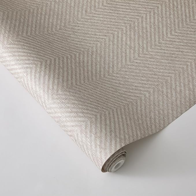 Tempaper x Jeremiah Brent Textured Faux Grasscloth Parquet Removable Peel and