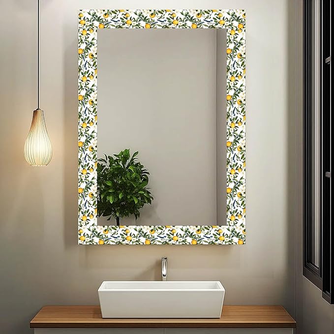 IVN Wallpaper Border Peel and Stick PVC Citrus Blossom and Bird Design 4x196
