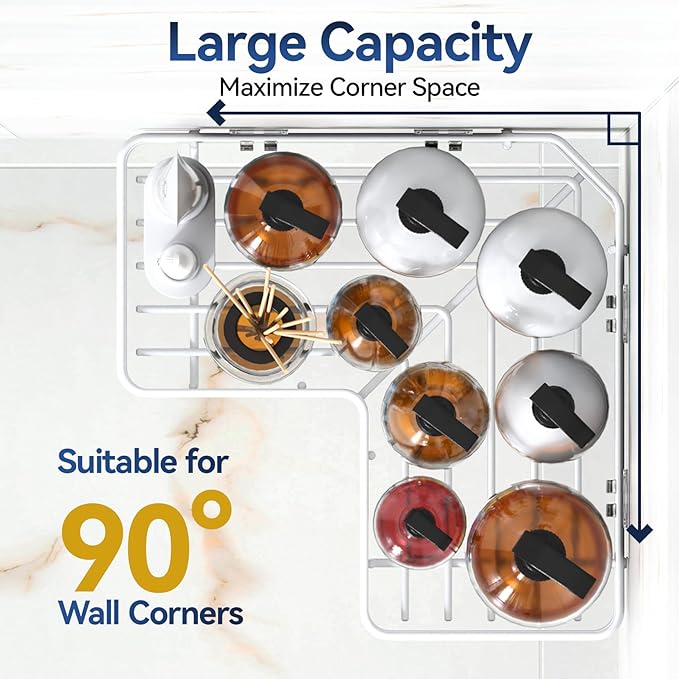 YASONIC Corner Shower Caddy, No Drilling Shower Shelf