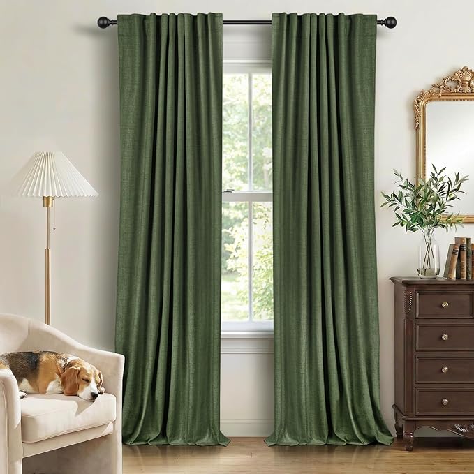 100% Blackout Shield Linen Blackout Curtains