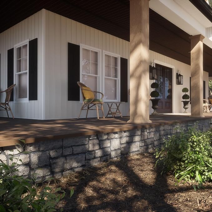 EverStone Cobblestone Faux Stone Panel, Lunar Color