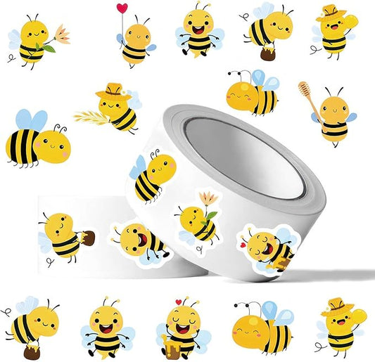 500 Pcs Cute Bee Sticker for Teen - Sticker Graphic - Cartoon Stickers for Water Bottles Laptop Bumblebee Stickers Waterproof Aesthetic Vinyl Decals Stickers for Adults Teens