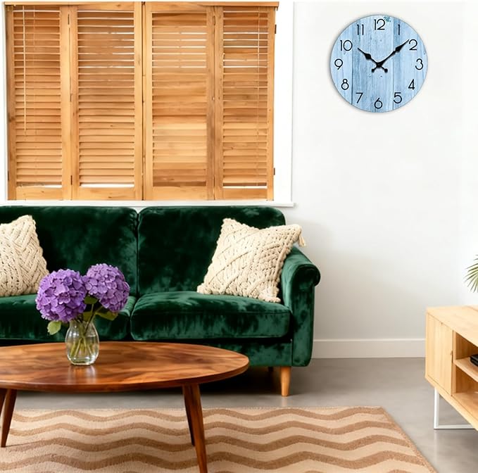 Wall Clock, Modern Wall Clocks Battery Operated, Silent Non Ticking Clock