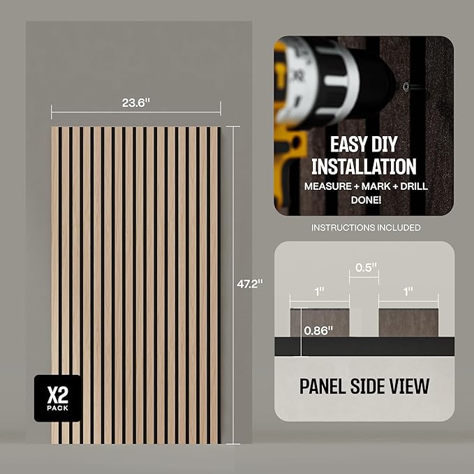 2-Pack Wood Panels for Wall