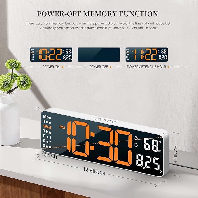 Digital Clock, Digital Wall Clock