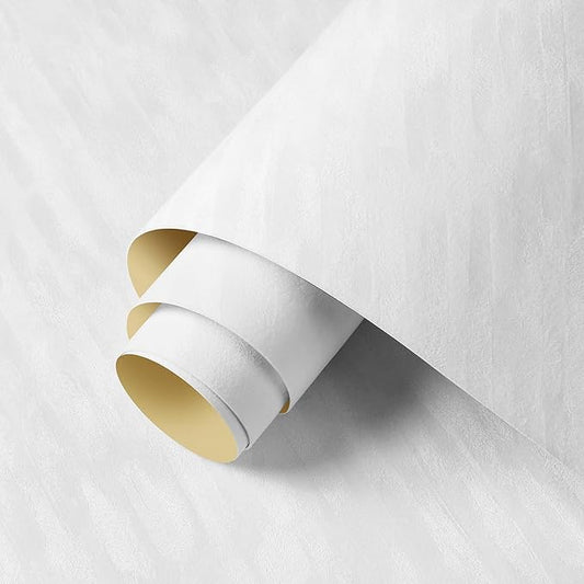 ReWallpaper 30in x 16.5ft White Peel and Stick Wallpaper Removable Velvet