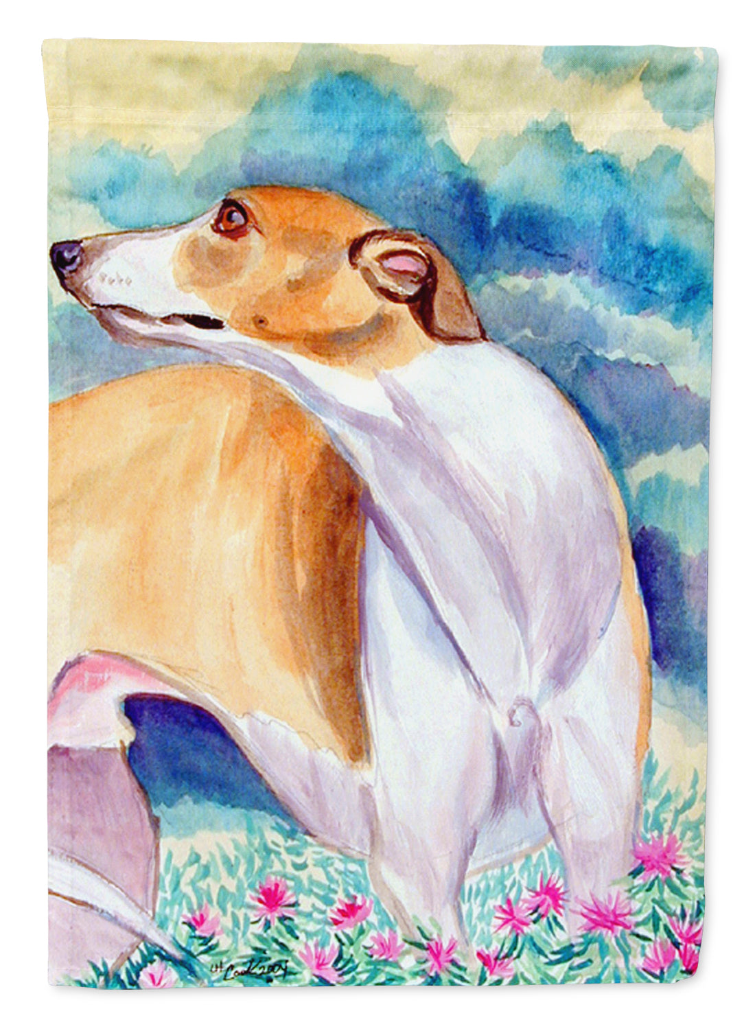 Whippet Garden Flag â Decorative Outdoor Yard Flag