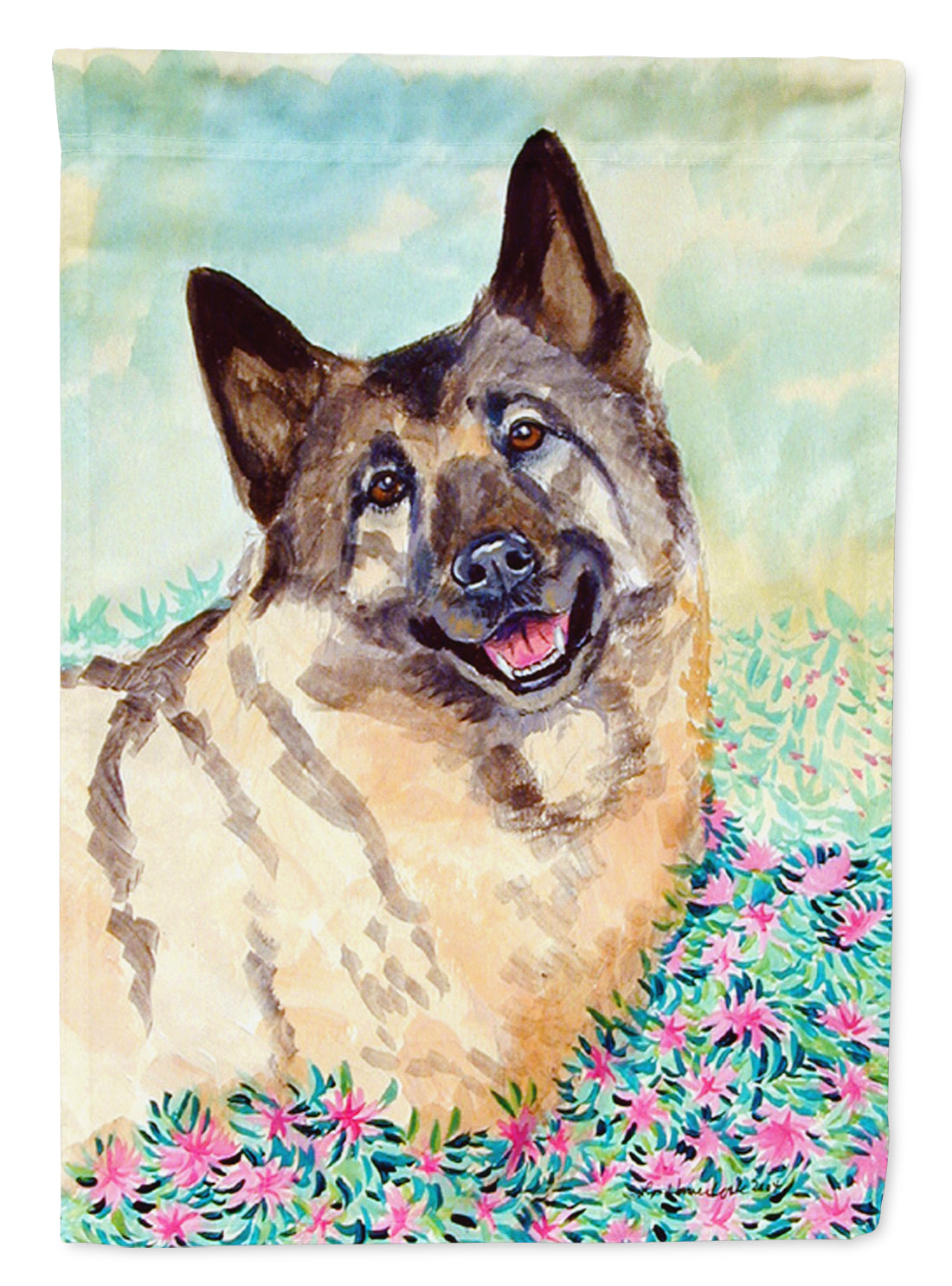Norwegian Elkhound Garden Flag â Decorative Outdoor Yard Flag