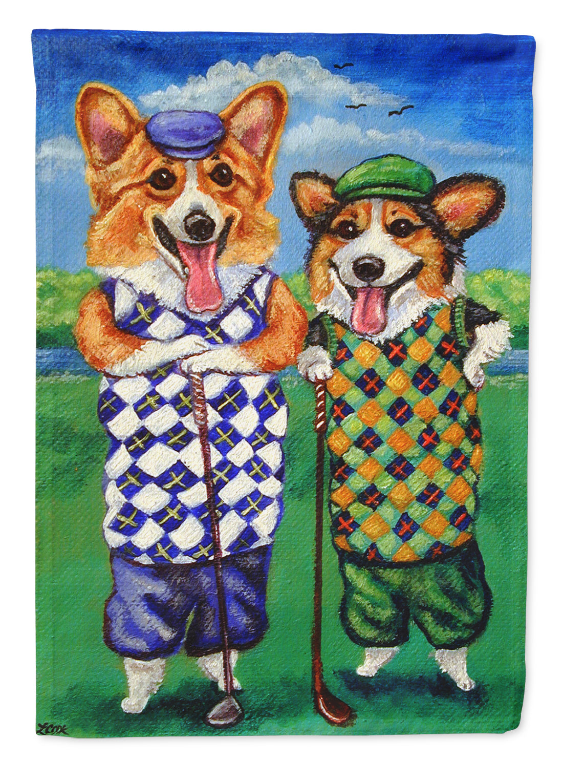 Corgi Golfers Garden Flag â Decorative Outdoor Yard Flag 7361GF