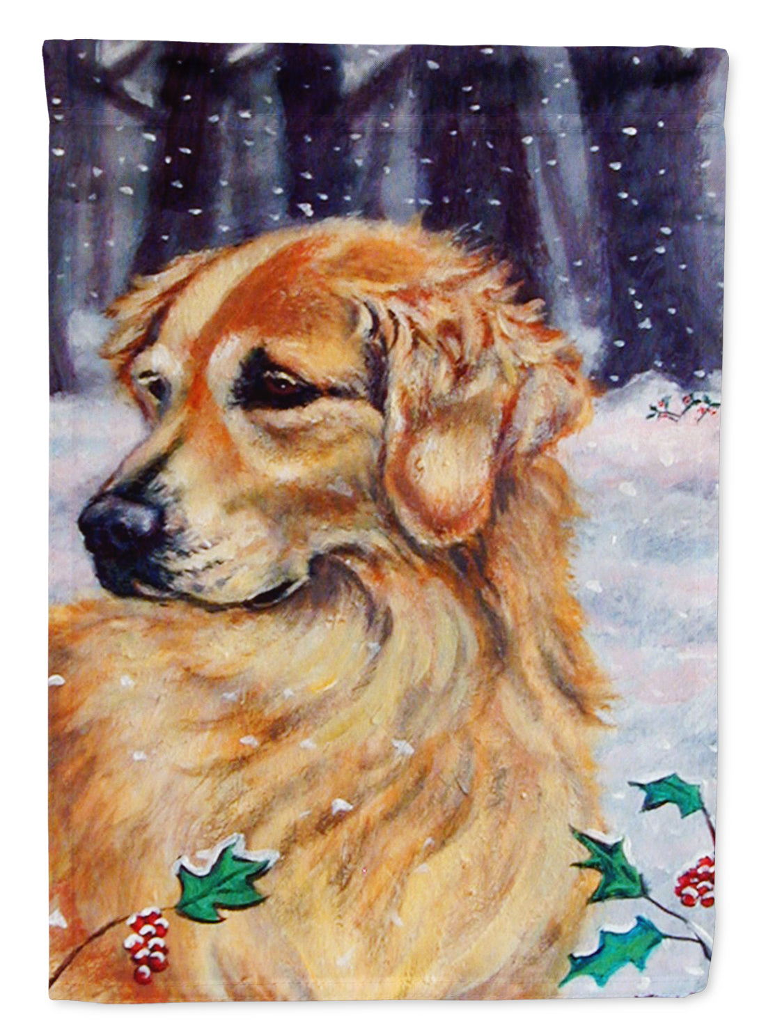 Golden Retriver Holly Garden Flag â Decorative Outdoor Yard Flag 7381GF