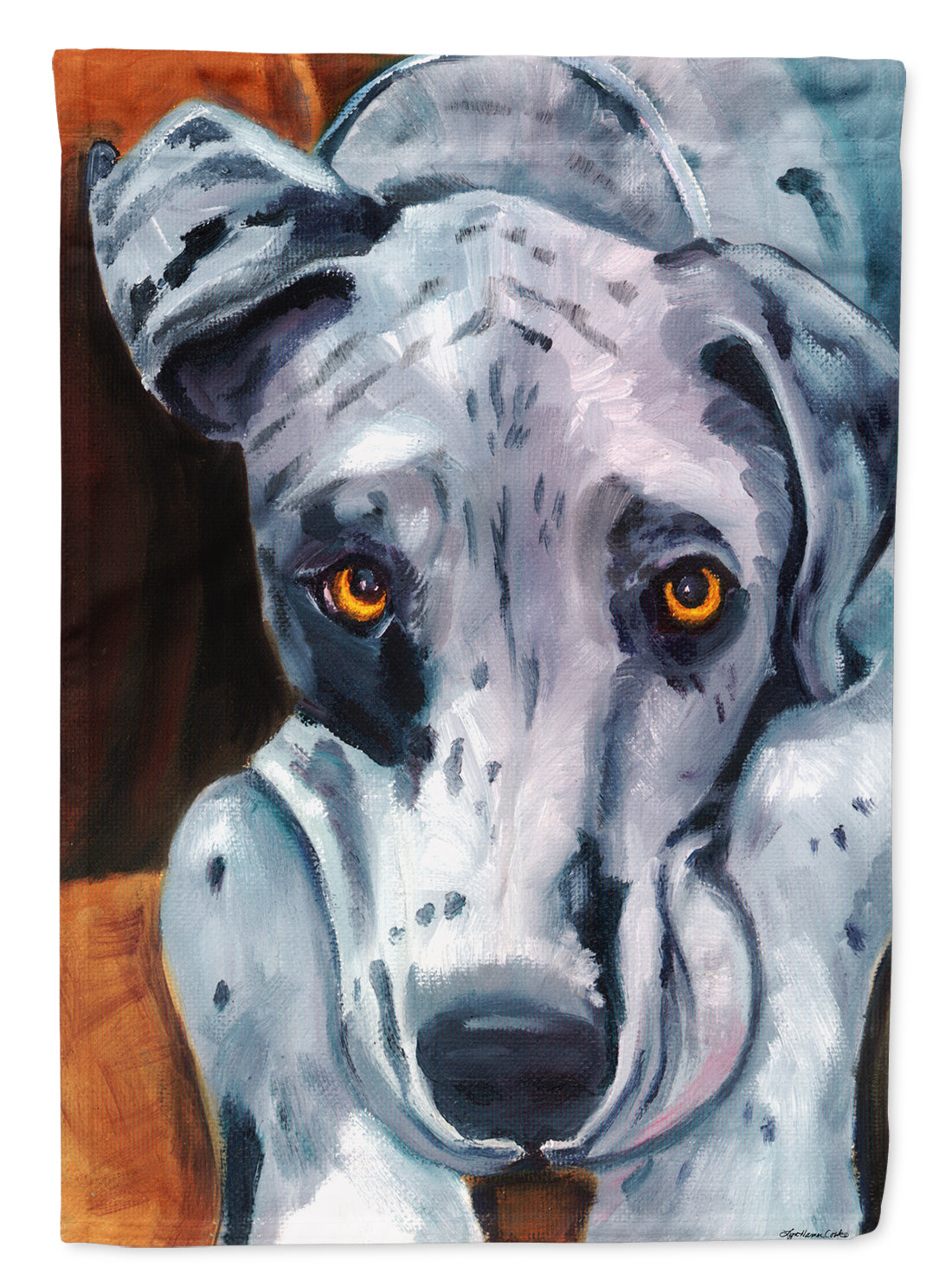 Great Dane Waiting Patiently Garden Flag â Decorative Outdoor Yard Flag 7385GF