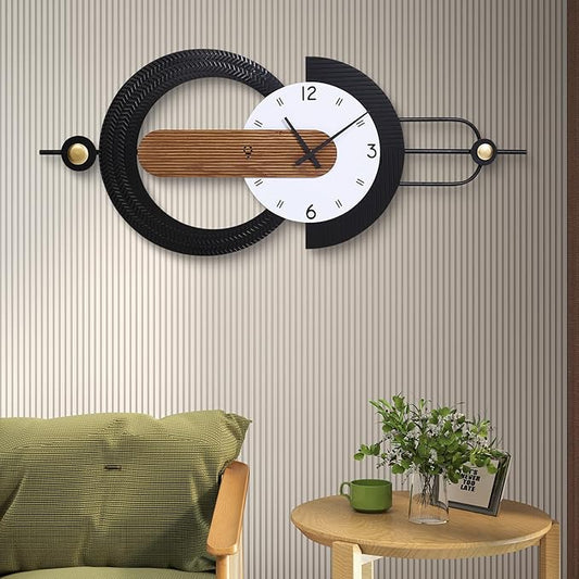 Modern Minimalist Wall Clocks, Silent Non-Ticking Battery Operated,