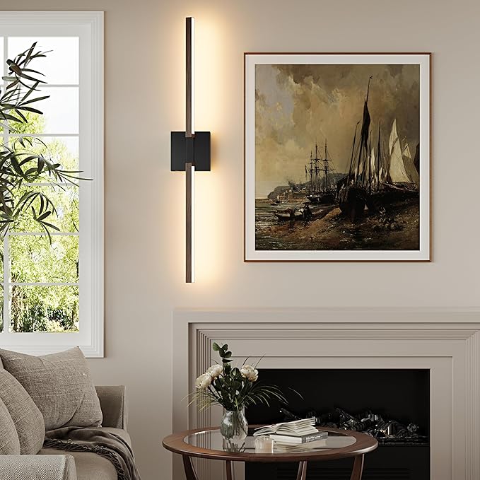 Rayogale 40 Inch Rechargeable Battery Operated Wall Sconce Set Two, 8000mAh