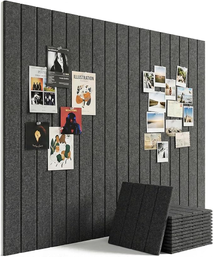 Aothia 12-Pack Felt Bulletin Board Tiles