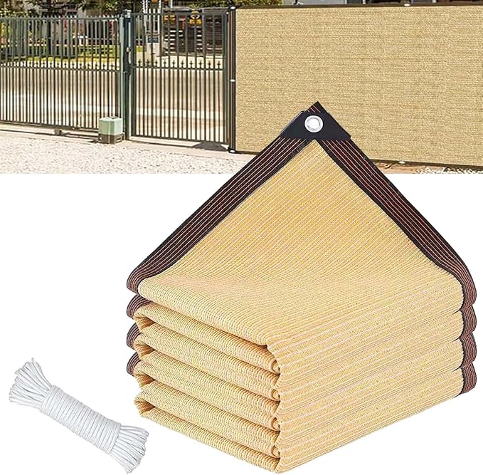95% Shade Cloth for Garden 3 6.6 30FT Sun Shade Net for Greenhouse, Sunblock Mesh Tarp with Grommets, Sun Shade Canopy for Outdoor, Patio, Plant Shading, Chicken Coop Cover(26x52.5ft)