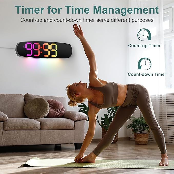ANALOI Digital Wall Clock, 14.4 Inch Large Display Digital Wall Clock