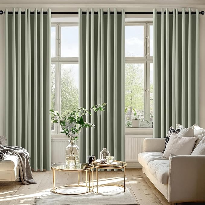 MIULEE Blackout Curtains for Bedroom Living Room 2 Panels, Thermal Insulated