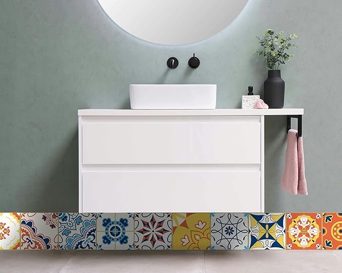 FLFK Wallpaper Border Tile Stickers Peel and Stick Wall Border
