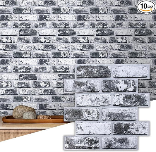 Commomy 3D Peel and Stick Brick Tiles
