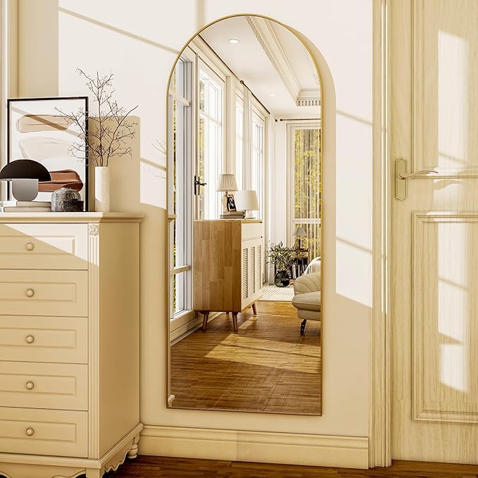HARRITPURE 56"x21"Full Length Mirror Arch Floor Mirrors