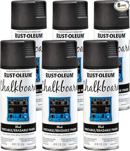Rust-Oleum 301438-6PK Specialty Chalkboard Spray Paint, 11 oz