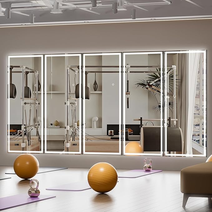 Hasipu Full Length Mirror with Lights, Full Body Dressing Hanging Mounted Mirror