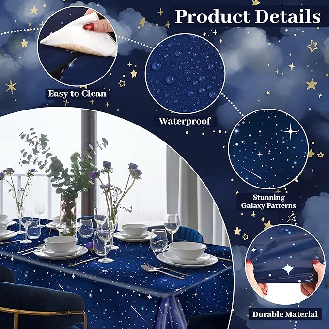 Kochorie 100 Ft X 54 Inch Space Galaxy Tablecloth Roll
