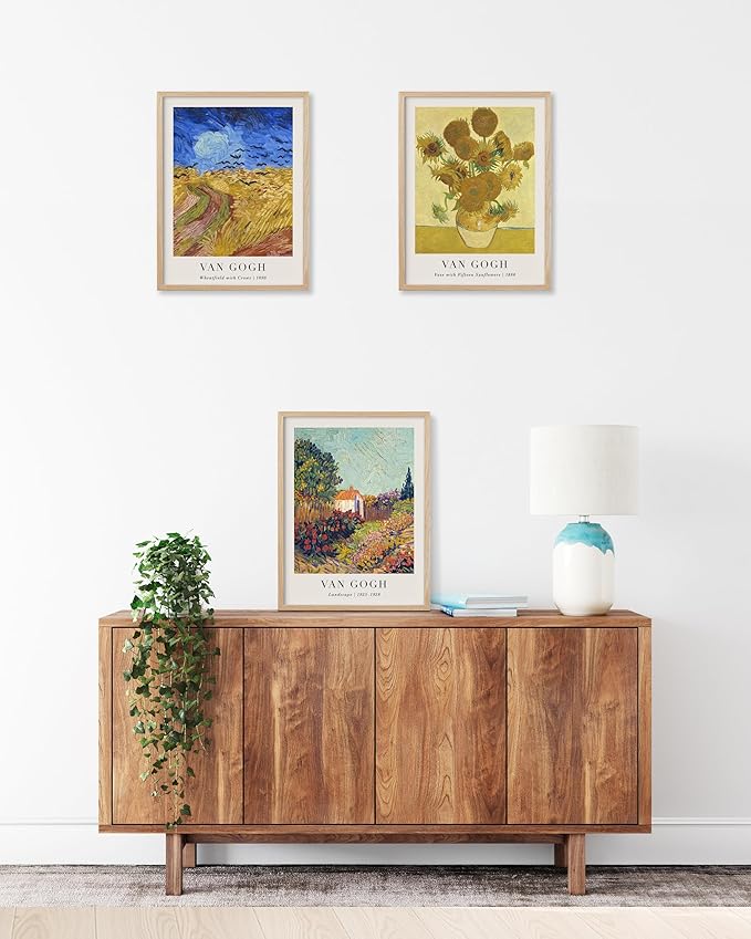 HesenDot Unframed Vincent Van Gogh Wall Art Prints Set of 3, 12x16in Classic
