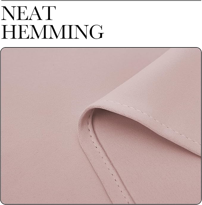 NICETOWN Blackout Curtains for Living Room, Blush Pink, 2 Panels, 42 by 63