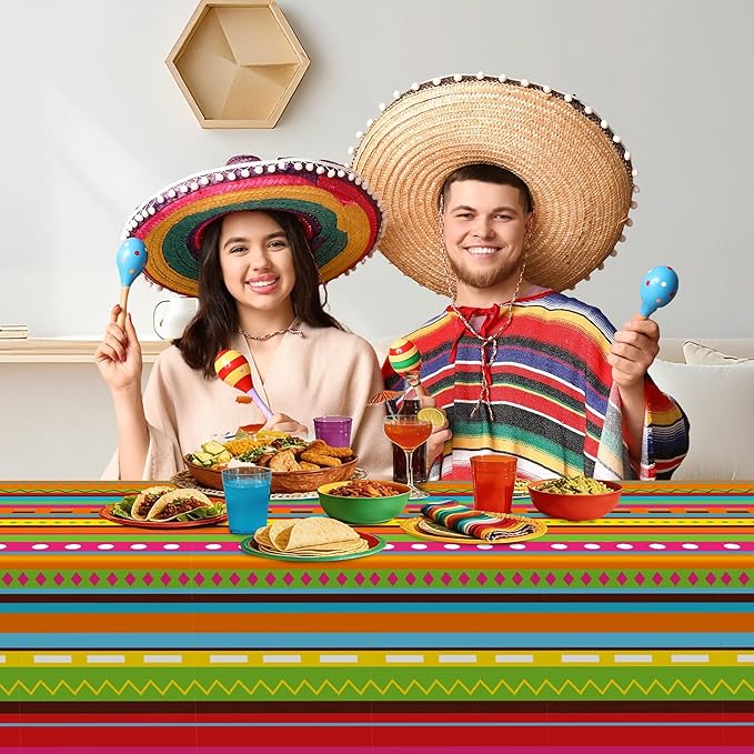 Kochorie 100 Ft x 54 Inch Mexican Fiesta Party Tablecloth Roll