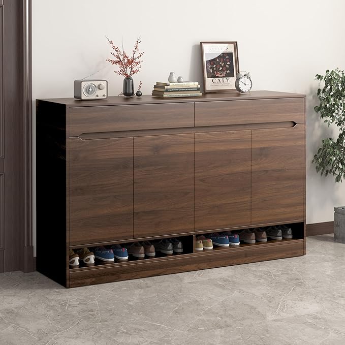 BOMENG Large Walnut Wood Contact Paper Matte 48"x591" Dark Brown Wood Wallpaper