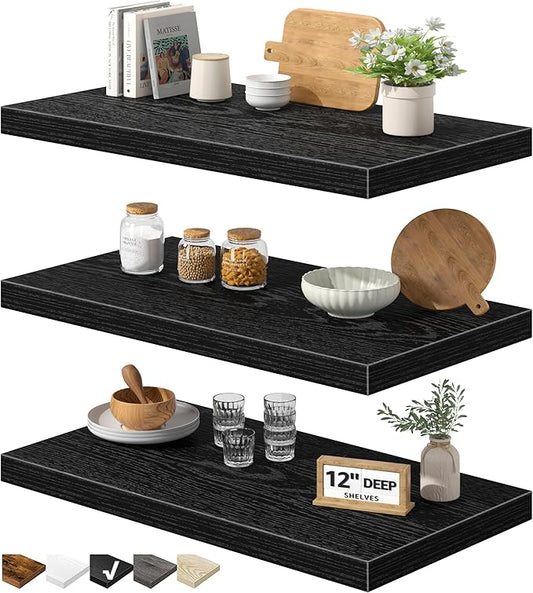 QEEIG 12" Deep Floating Shelves