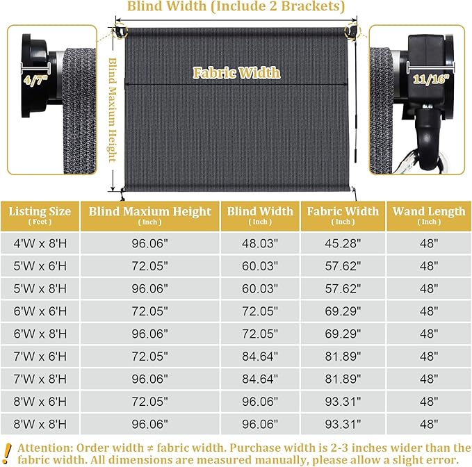 Shade&Beyond Outdoor Roller Shades